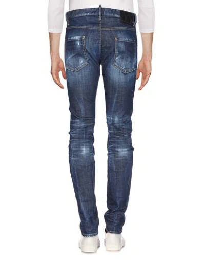 Shop Dsquared2 Man Jeans Blue Size 34 Cotton, Elastane