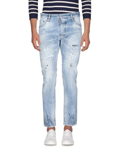 Shop Dsquared2 Man Jeans Blue Size 34 Cotton