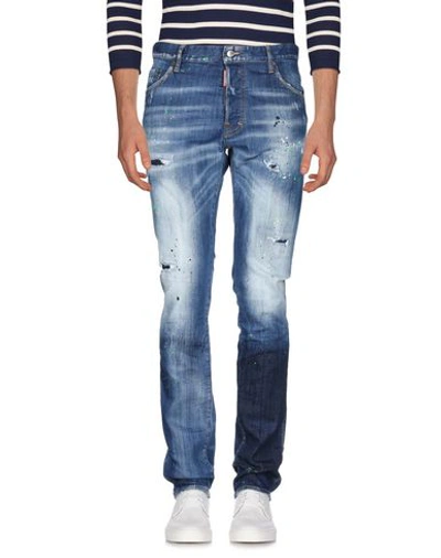 Shop Dsquared2 Man Jeans Blue Size 30 Cotton, Elastane