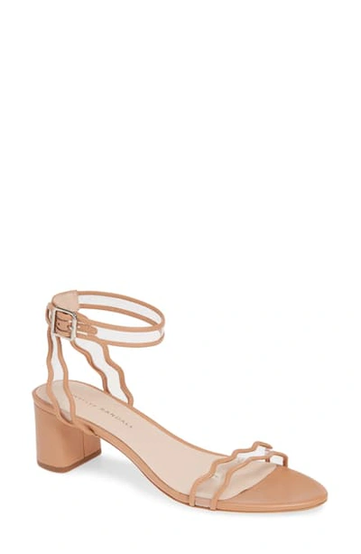 Shop Loeffler Randall Emi Clear Ankle Strap Sandal In Coquille