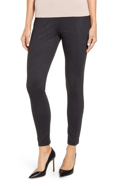 Shop Anne Klein Twill Leggings In Zinc/ Anne Black