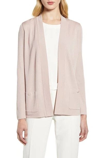 Shop Anne Klein Malibu Solid Cardigan In Ballet