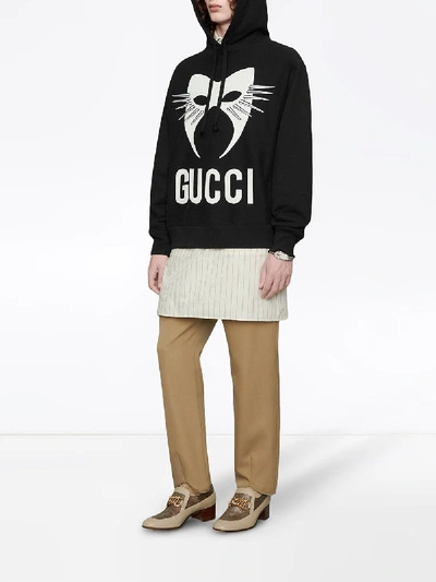Shop Gucci Cotton Hoodie In Black