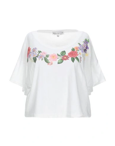 Shop Wildfox T-shirt In White