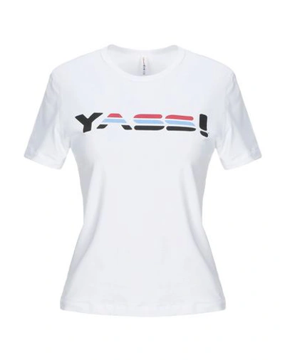 Shop Adam Selman Sport T-shirts In White