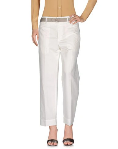 Shop Incotex Woman Pants White Size 30 Cotton, Linen