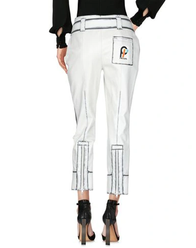 Shop Prada Pants In White