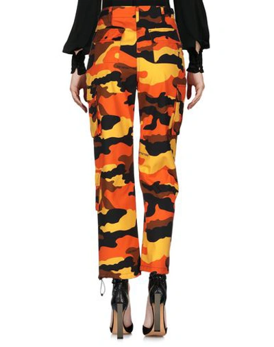 Off-white Woman Pants Orange Size 0 Cotton In Orange
