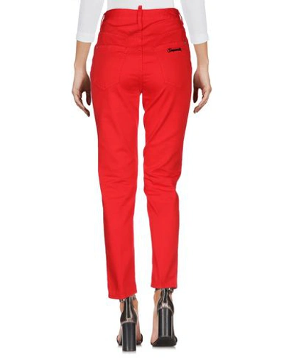 Shop Dsquared2 Denim Pants In Red