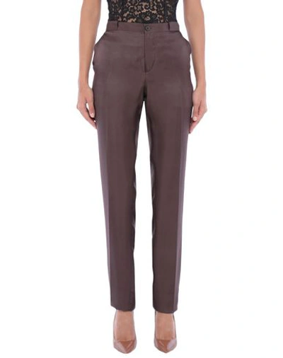 Shop Etro Casual Pants In Cocoa