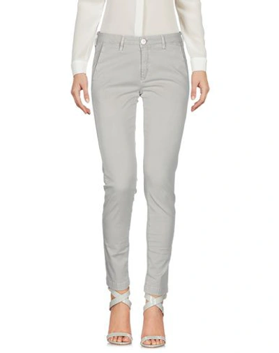 Shop Barba Napoli Woman Pants Light Grey Size 26 Cotton, Elastane