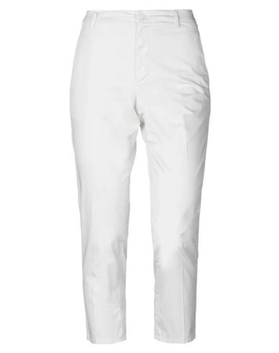 Shop Dondup Woman Pants Light Grey Size 30 Cotton, Elastane