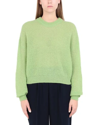Shop Wood Wood Woman Sweater Green Size L Acrylic, Mohair Wool, Polyamide