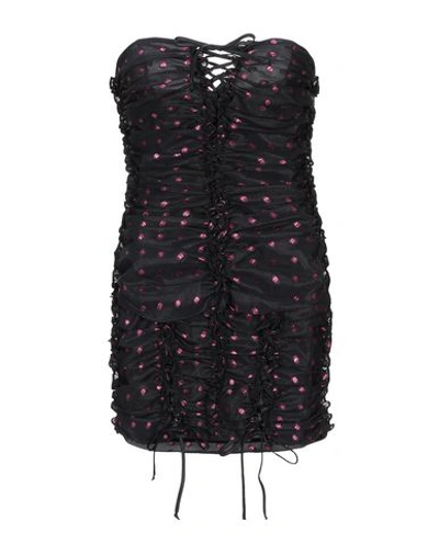 Shop Attico The  Woman Mini Dress Black Size 6 Viscose, Polyamide, Polyester