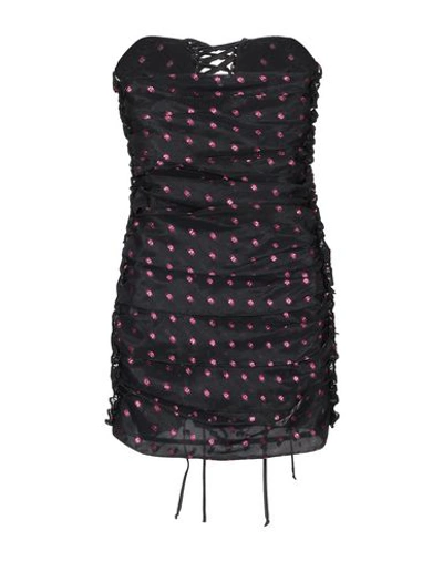 Shop Attico The  Woman Mini Dress Black Size 6 Viscose, Polyamide, Polyester