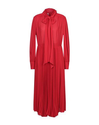 Shop Valentino Garavani Woman Midi Dress Red Size 4 Silk
