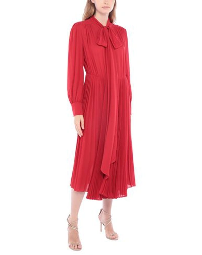 Shop Valentino Garavani Woman Midi Dress Red Size 4 Silk