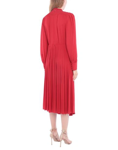 Shop Valentino Garavani Woman Midi Dress Red Size 4 Silk