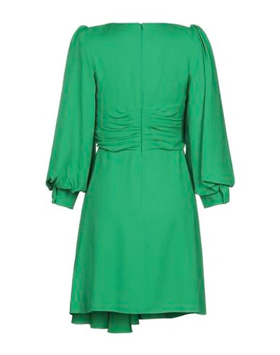 Shop Celine Woman Mini Dress Green Size 6 Silk