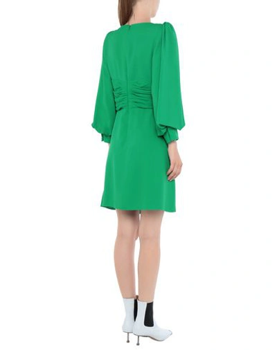 Shop Celine Woman Mini Dress Green Size 6 Silk