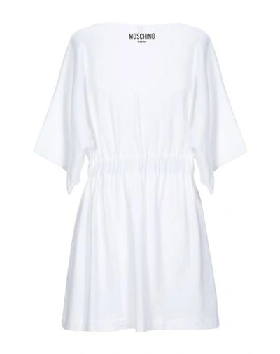 Shop Moschino Woman Cover-up White Size M Cotton, Elastane