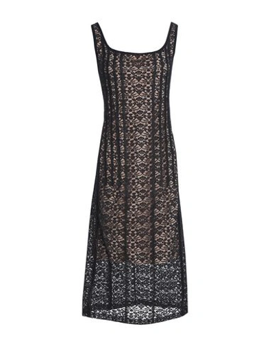 Shop Stella Mccartney Woman Midi Dress Black Size 2-4 Cotton, Polyester, Viscose