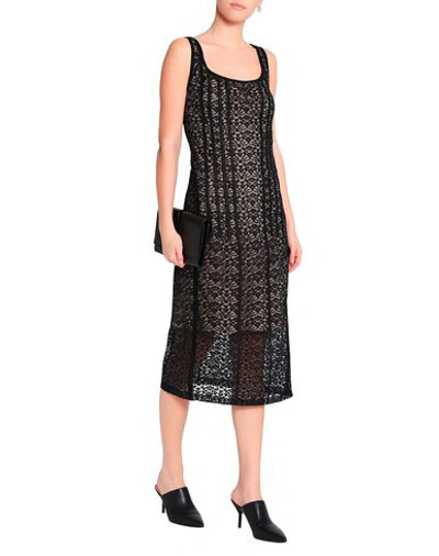 Shop Stella Mccartney Woman Midi Dress Black Size 2-4 Cotton, Polyester, Viscose
