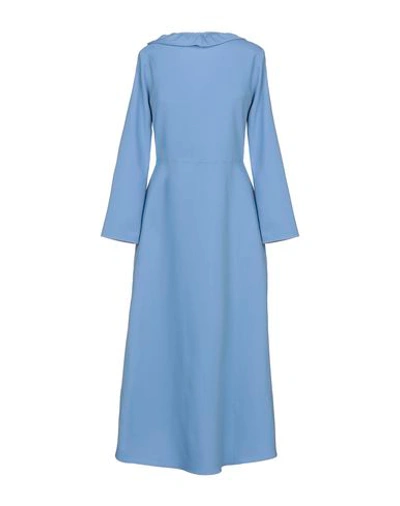 Shop L'autre Chose L' Autre Chose Woman Midi Dress Sky Blue Size 4 Polyester, Viscose, Elastane