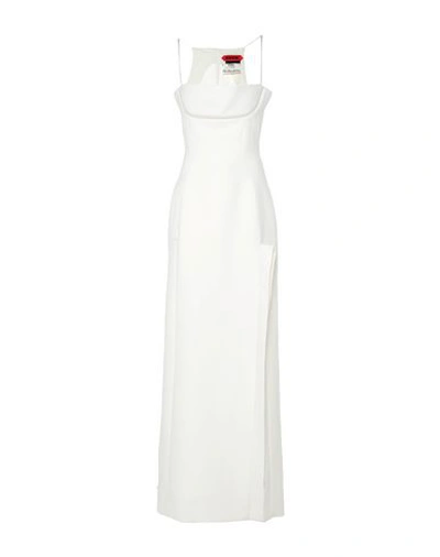 Shop Ronald Van Der Kemp Long Dresses In Ivory