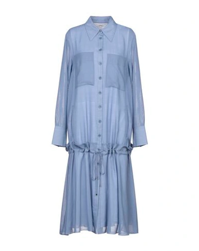 Shop Tibi Midi Dress In Pastel Blue