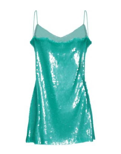 Shop Natasha Zinko Short Dresses In Turquoise
