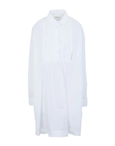 Shop Wood Wood Jenica Woman Mini Dress White Size 8 Cotton