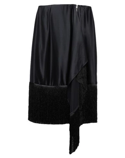 Shop Marques' Almeida Woman Midi Skirt Black Size 4 Silk