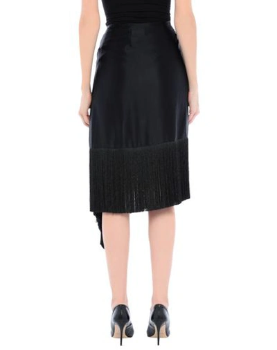 Shop Marques' Almeida Woman Midi Skirt Black Size 4 Silk