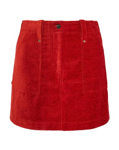 Shop Mcq By Alexander Mcqueen Mini Skirts In Rust