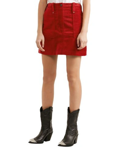 Shop Mcq By Alexander Mcqueen Mini Skirts In Rust