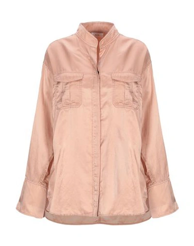 Shop A.l.c Solid Color Shirts & Blouses In Pale Pink