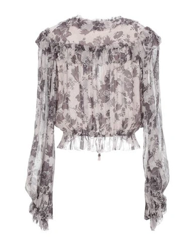 Shop Zimmermann Blouses In Grey