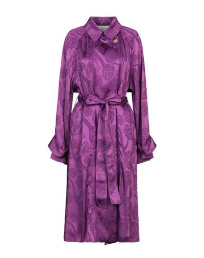 Shop Peter Pilotto Overcoats In Purple