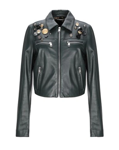 Shop Dolce & Gabbana Biker Jacket In Steel Grey