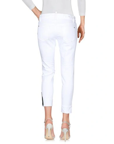 Shop Dsquared2 Woman Jeans White Size 2 Cotton, Elastane