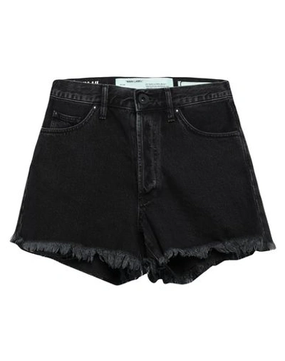 Shop Off-white Denim Shorts In Black