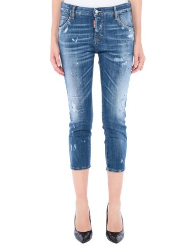 Dsquared2 Denim Cropped In Blue