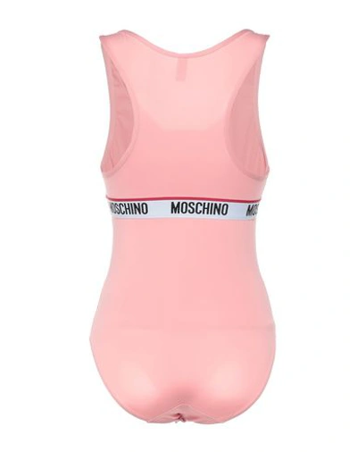 Shop Moschino Bodysuits In Light Pink
