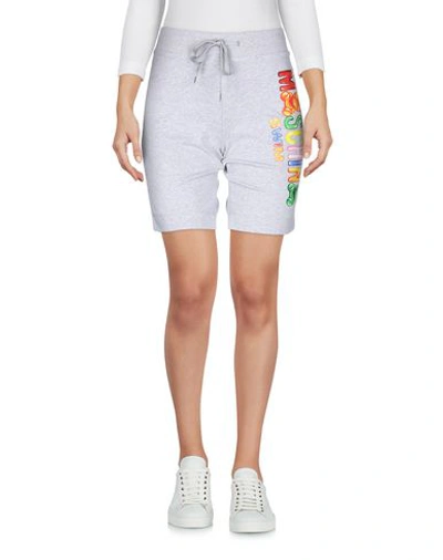 Shop Moschino Woman Beach Shorts And Pants Grey Size Xs Cotton, Elastane