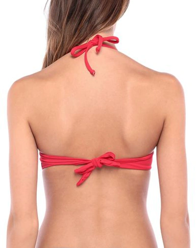 Shop Moschino Bikini Tops In Red