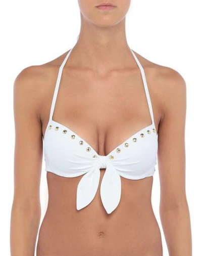 Shop Moschino Bikini Tops In White