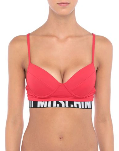 Shop Moschino Bikini Tops In Red