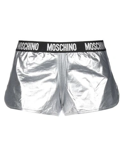 Shop Moschino Shorts In Silver