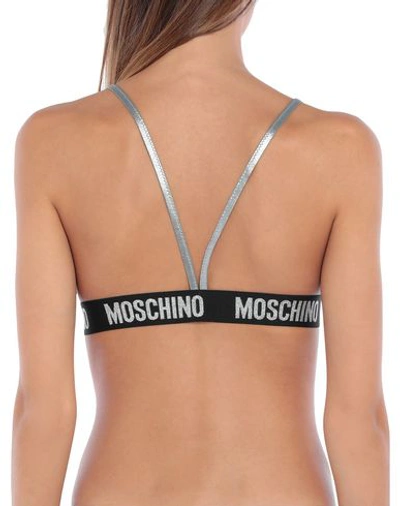 Shop Moschino Swim Briefs In Silver
